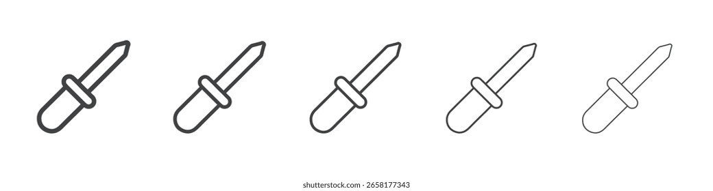 ícone de chave de fenda símbolo de ilustração fina plana