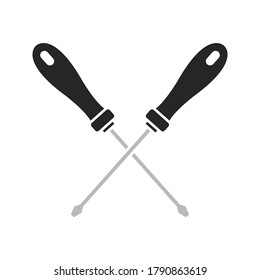 screwdriver icon. screwdriver flat vector icon for apps and websites. editable. vector illustration
