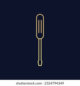 Screwdriver icon flat vector illustration.