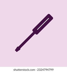 Screwdriver icon flat vector illustration.