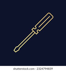 Screwdriver icon flat vector illustration.