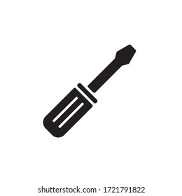 screwdriver icon glyph design vector. isolated on white background