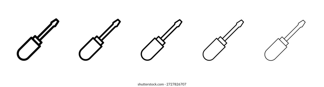 Icono de destornillador para Diseños gráficos. Diseño de Vector de iconos