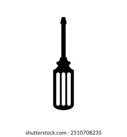 Icono de destornillador ilustrado en el fondo