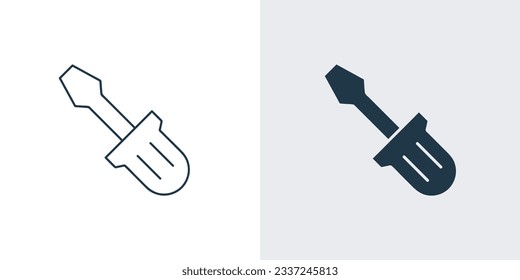 Screwdriver icon illustration. Screw driver Creative Icon outline Vector