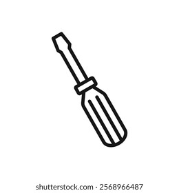 Screwdriver icon Isolated flat vector in outline