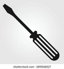 Screwdriver icon isolated on white background. Vector illustration.