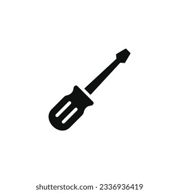 Screwdriver icon isolated on white background
