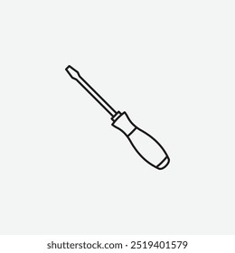 Screwdriver icon isolated on white background