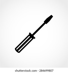 Screwdriver Icon Isolated on White Background