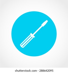 Screwdriver Icon Isolated on White Background