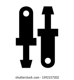 screwdriver icon isolated sign symbol vector illustration - high quality black style vector icons

