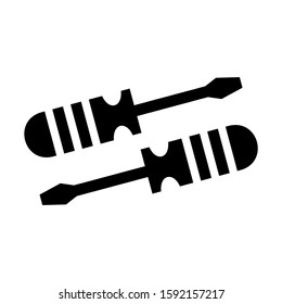 screwdriver icon isolated sign symbol vector illustration - high quality black style vector icons
