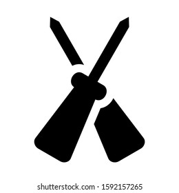 screwdriver icon isolated sign symbol vector illustration - high quality black style vector icons
