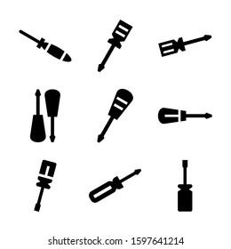 screwdriver icon isolated sign symbol vector illustration - Collection of high quality black style vector icons
