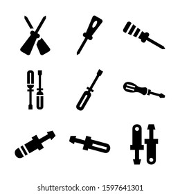 screwdriver icon isolated sign symbol vector illustration - Collection of high quality black style vector icons
