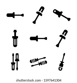 screwdriver icon isolated sign symbol vector illustration - Collection of high quality black style vector icons
