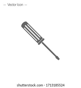 Screwdriver icon. Isolated vector illustration.	