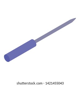 Screwdriver icon. Isometric of screwdriver vector icon for web design isolated on white background