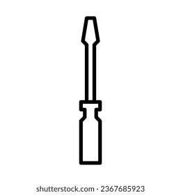 Schraubenzieher-Symbol im Strichstil