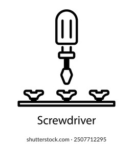 Screwdriver icon in line style 