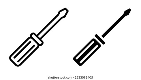 Screwdriver icon line style. EPS10