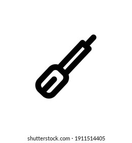 vector de estilo de línea de icono del destornillador