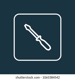 Screwdriver icon line symbol. Premium quality isolated turn-screw element in trendy style.
