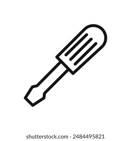 Screwdriver icon linear vector graphics sign
