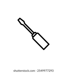 Diseño del logotipo del icono del destornillador. signo y símbolo de las herramientas