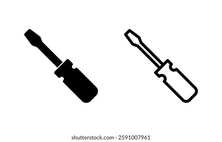 Screwdriver icon logo design. tools sign and symbol