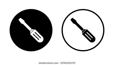 Screwdriver icon logo design. tools sign and symbol