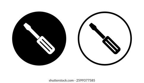 Screwdriver icon logo design. tools sign and symbol