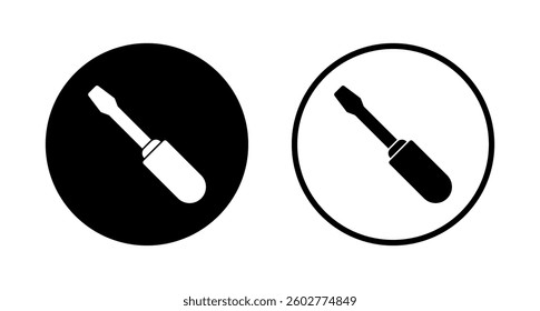 Screwdriver icon logo design. tools sign and symbol