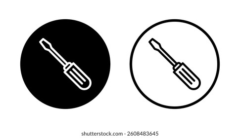 Screwdriver icon logo design. tools sign and symbol