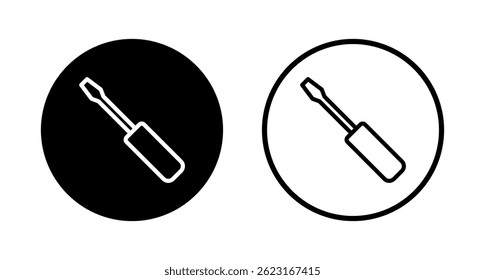 Screwdriver icon logo design. tools sign and symbol