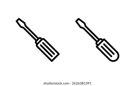 Screwdriver icon logo design. tools sign and symbol