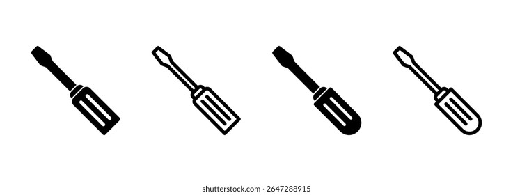 Screwdriver icon logo design. tools sign and symbol