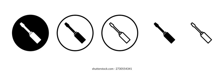 Screwdriver icon logo design. tools sign and symbol