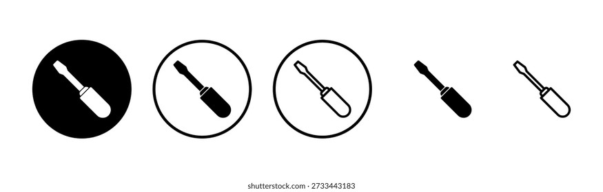 Screwdriver icon logo design. tools sign and symbol