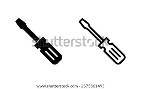 Screwdriver icon logo design. tools sign and symbol