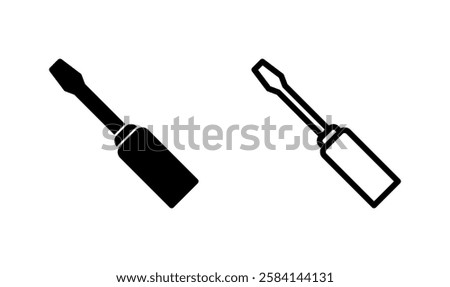 Screwdriver icon logo design. tools sign and symbol