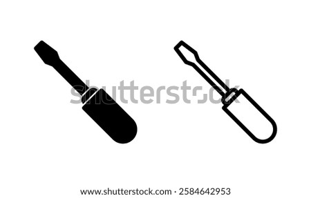 Screwdriver icon logo design. tools sign and symbol