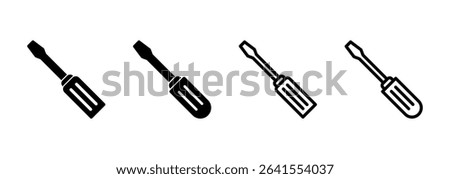 Screwdriver icon logo design. tools sign and symbol