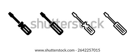 Screwdriver icon logo design. tools sign and symbol