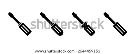 Screwdriver icon logo design. tools sign and symbol