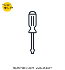 Screwdriver Icon Logo Design Vector Template