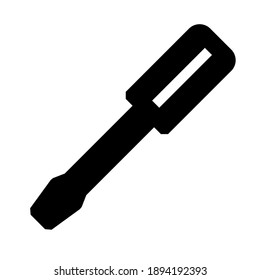 Screwdriver icon logo or illustration with solid stroke style vector design. perfect use for web, mobile app, pattern, design etc.