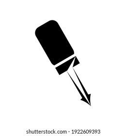 icono del destornillador o logotipo símbolo de signo aislado ilustración vectorial - iconos vectoriales de estilo negro de alta calidad
