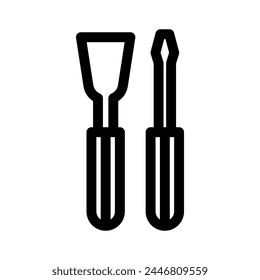 screwdriver icon or logo isolated sign symbol vector illustration - high quality black style vector icons

